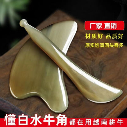 Horn Scraping Board for Whole Body, Facial Beauty Massage, Face Slimming, Neck and Back Scraping Sheet Set - image 1