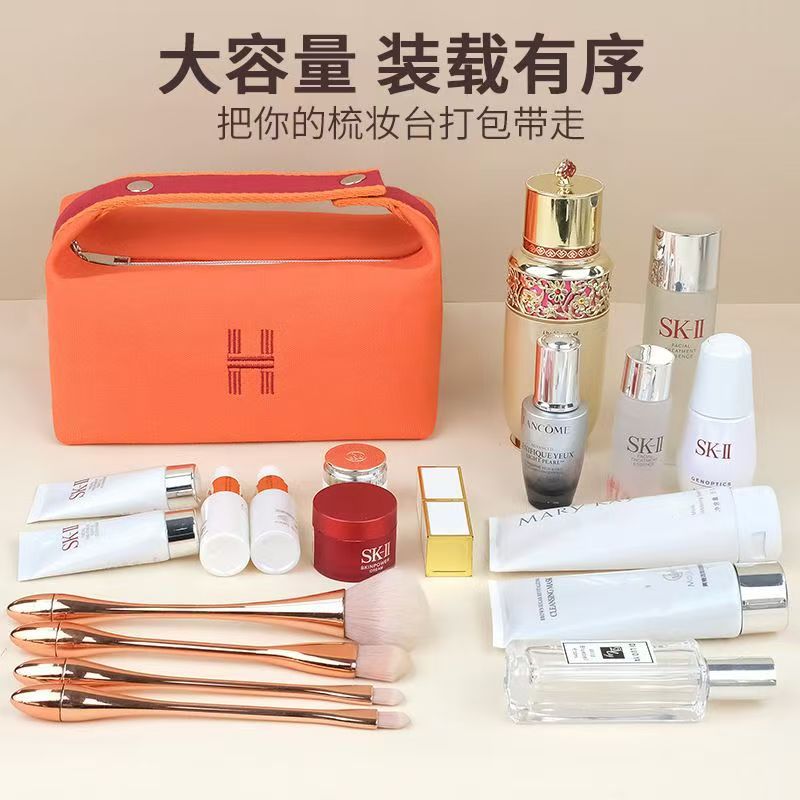 Casual and Personalized Satchel Cosmetic Bag Waterproof and Dustproof Satchel Cosmetics Bag Ins Style Large Capacity Multifunctional Toiletry Bag - image 2