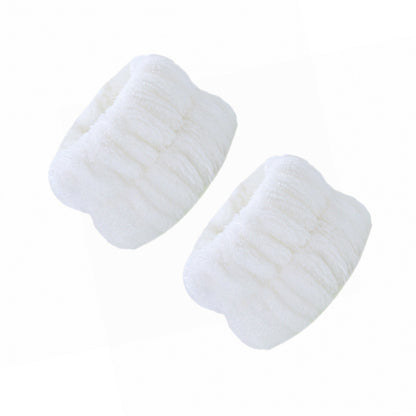 Three-Piece Set for Washing Face and Preventing Wetness: Coral Fleece Absorbent Hairband, Wristband, and Women's Anti-Wet Tools for Washing and Skincare - image 5