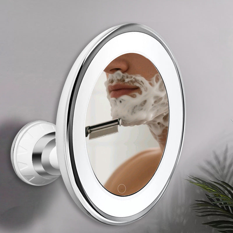 Cross-Border 10X Magnifying Mirror with Suction Cup, Led Makeup Mirror, 360-Degree Foldable Bathroom Mirror, Wall-Mounted with Light, Beauty Mirror - image 3