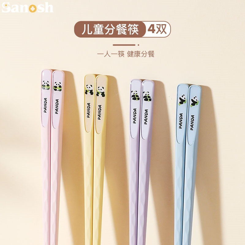 Alloy Chopsticks, Cute Kidsren's Nail Chopsticks, Cartoon Chopsticks, Kindergarten Learning Special Household Baby Chopsticks - image 1