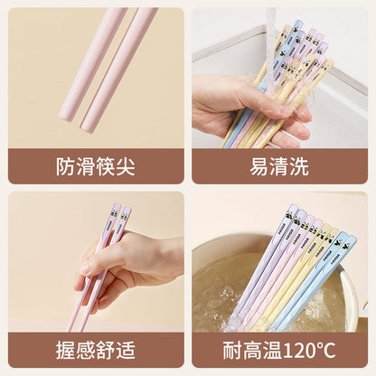 Alloy Chopsticks, Cute Kidsren's Nail Chopsticks, Cartoon Chopsticks, Kindergarten Learning Special Household Baby Chopsticks - image 4