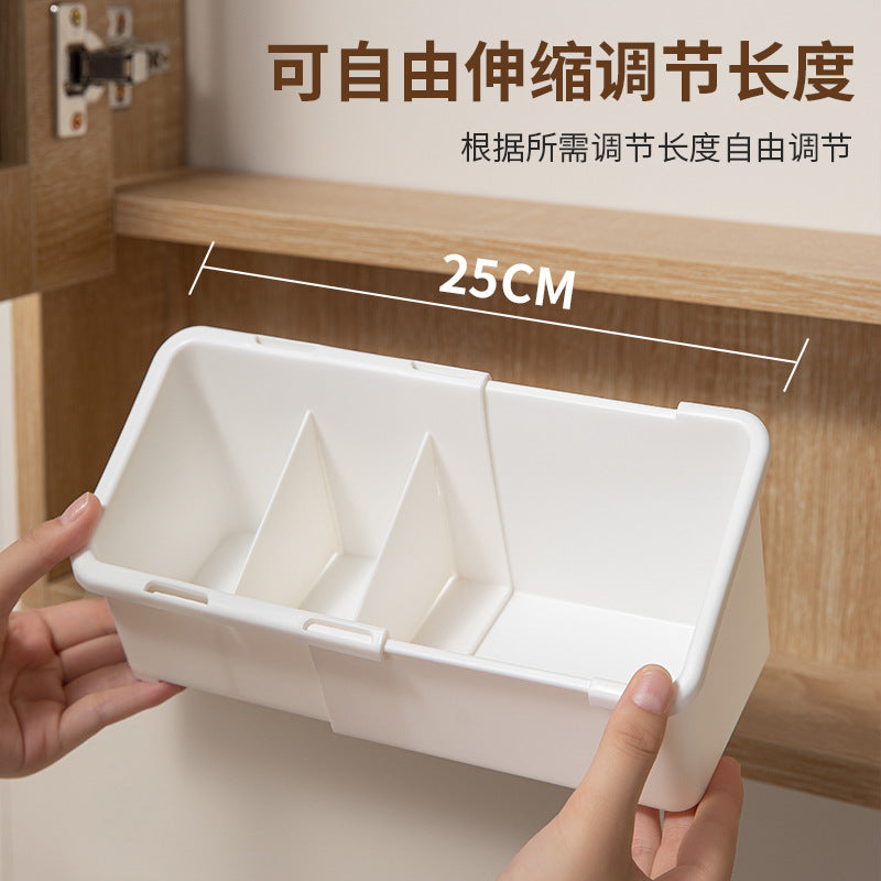 Retractable Mirror Cabinet Storage Box Multifunctional Eyebrow Pencil Cosmetics Storage Box Adjustable Desktop Compartment Organizer - image 1