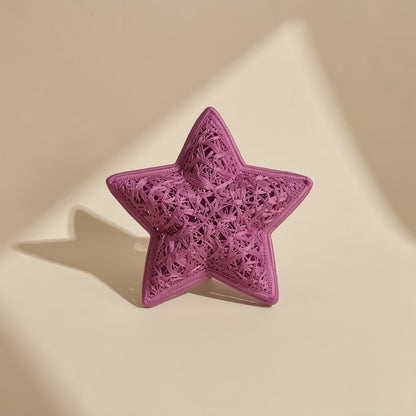 Metal hair clip with a five-pointed star shape - view 3