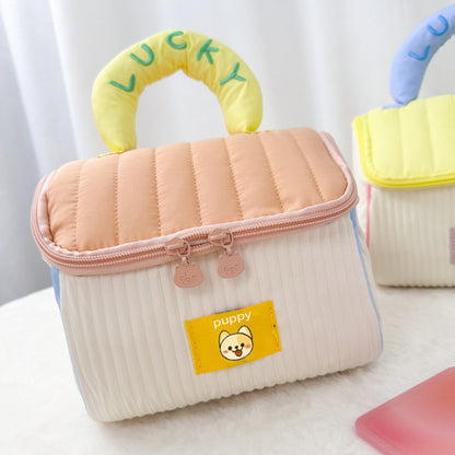 Original Cute Cabin Cosmetic Bag for Girls, Large-Capacity Skin Care Product Cosmetics Bag, Portable Satchel Travel Toiletry Bag - image 3