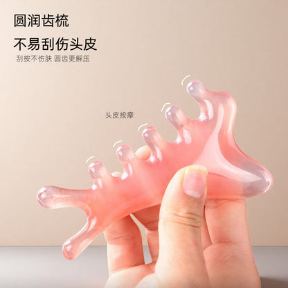 Resin Four-In-One Scraping Massage Comb for Facial Contouring, Lifting, Beauty and Health Massage Device, Muscle Scraping and Facial Meridian Brush - image 2