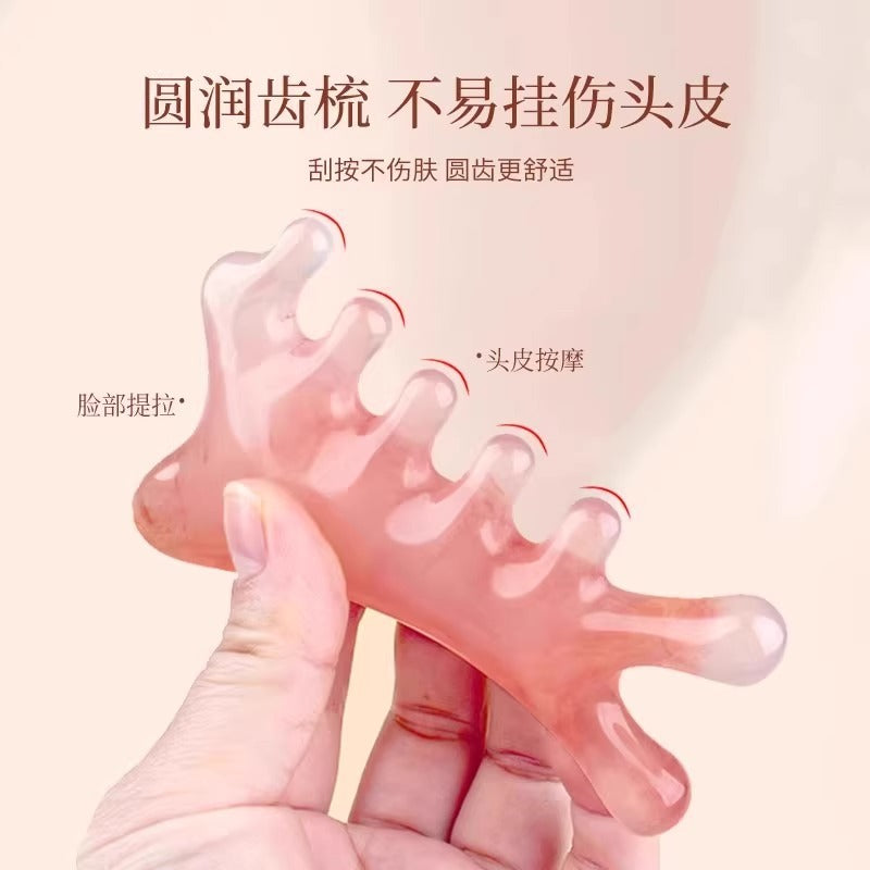 Resin Four-In-One Scraping Massage Comb for Facial Contouring, Lifting, Beauty and Health Massage Device, Muscle Scraping and Facial Meridian Brush - image 3