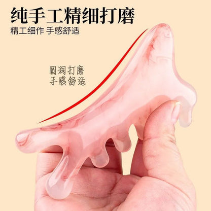 Resin Four-In-One Scraping Massage Comb for Facial Contouring, Lifting, Beauty and Health Massage Device, Muscle Scraping and Facial Meridian Brush - image 4