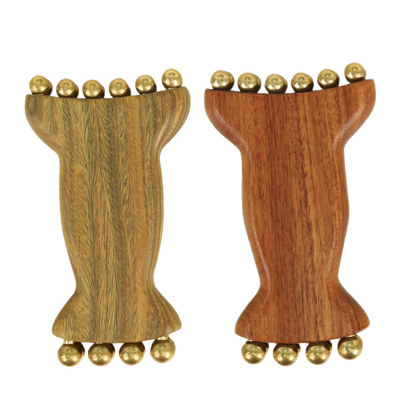 Green Sandalwood Horn Bottle Facial Massager Fascia Lifting Solid Wood Facial Beauty Tool New 14 Massage Beads - image 5