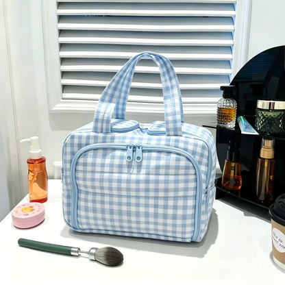 New Fashionable Double-Opening Cosmetic Bag with Large Capacity and Good Looks, Cosmetic Storage, Portable Travel Toiletry Bag - image 2