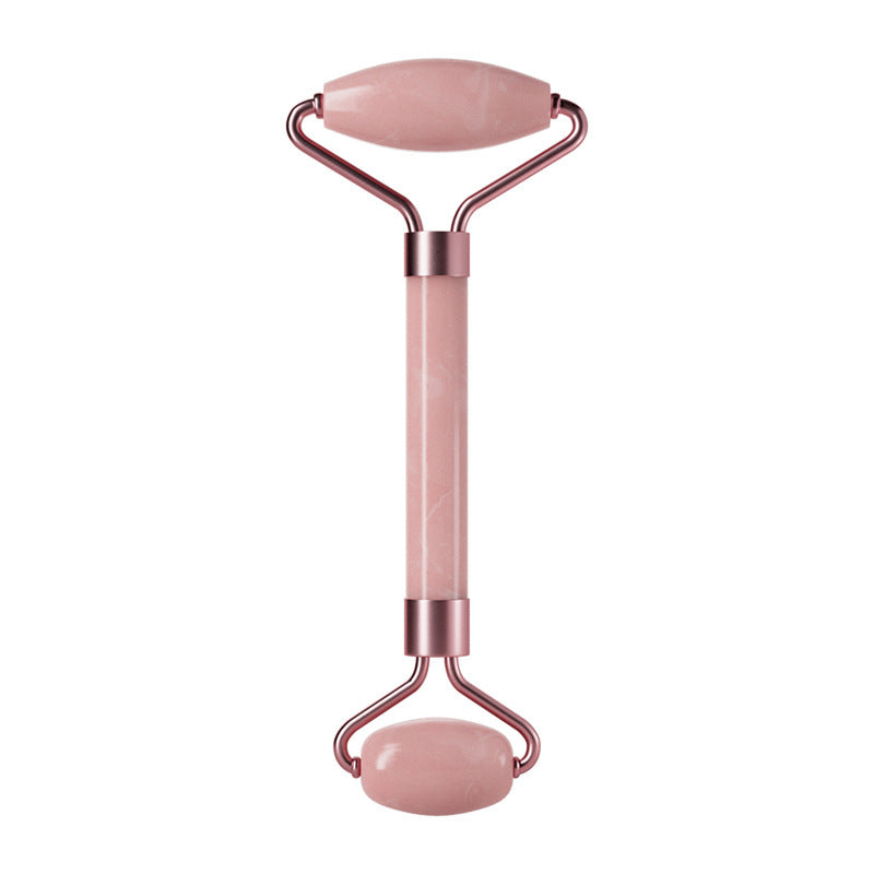 Rose Quartz Roller Massager Set Non-Jade Facial Roller Massager Facial Beauty Shaving Double-Headed Massage Stick - image 5
