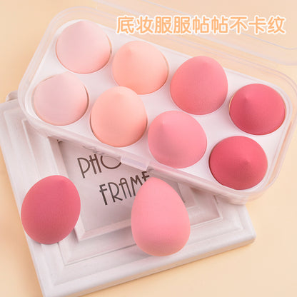 Egg Carton Beauty Egg Does Not Eat Powder Super Soft Boxed Powder Puff Dry and Wet Dual-Use Makeup Sponge Makeup Egg Set Ready for Sale - image 3