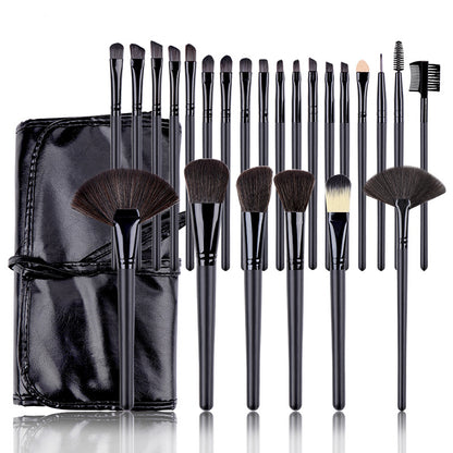 24 Black Makeup Brushes Set Makeup Artist Full Set of Eye Shadow Brushes Loose Powder Brush Beauty Tools Makeup Brushes - image 1