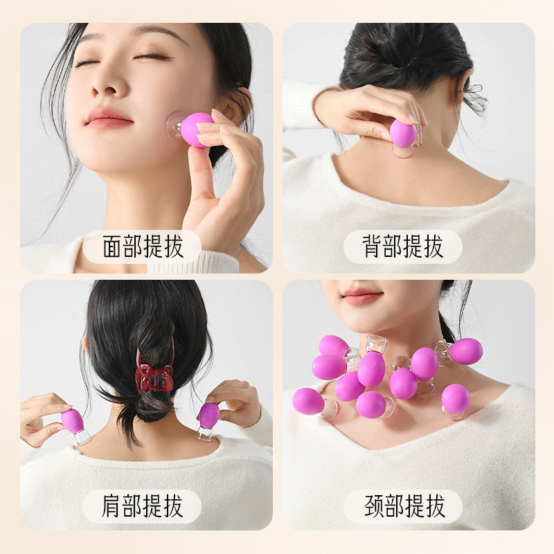 Facial Cupping Device for Lifting the Face, Pulling and Tightening the Skin, Cupping Massage, Meridian Dredging, Silicone Vacuum Cup, Gua Sha Beauty Treatment - image 4