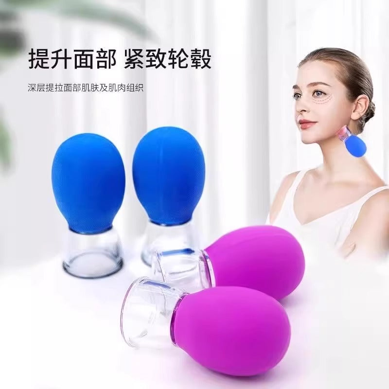 Facial Cupping Device to Enhance Facial Beauty, Mini Silicone Cupping Massage Meridian Dredging Tool, Vacuum Cup Scraping - image 2