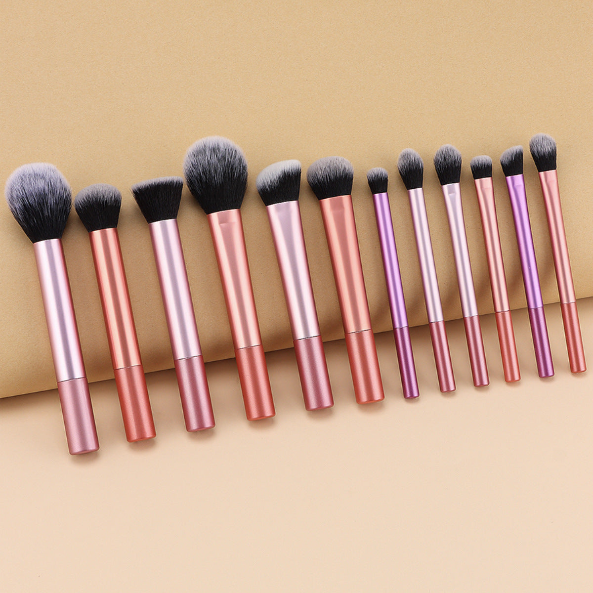 12 Long Tube Makeup Brush Set Professional Makeup Brush Full Set Loose Powder Brush Eye Shadow Brush Source Factory Ready Stock - image 1