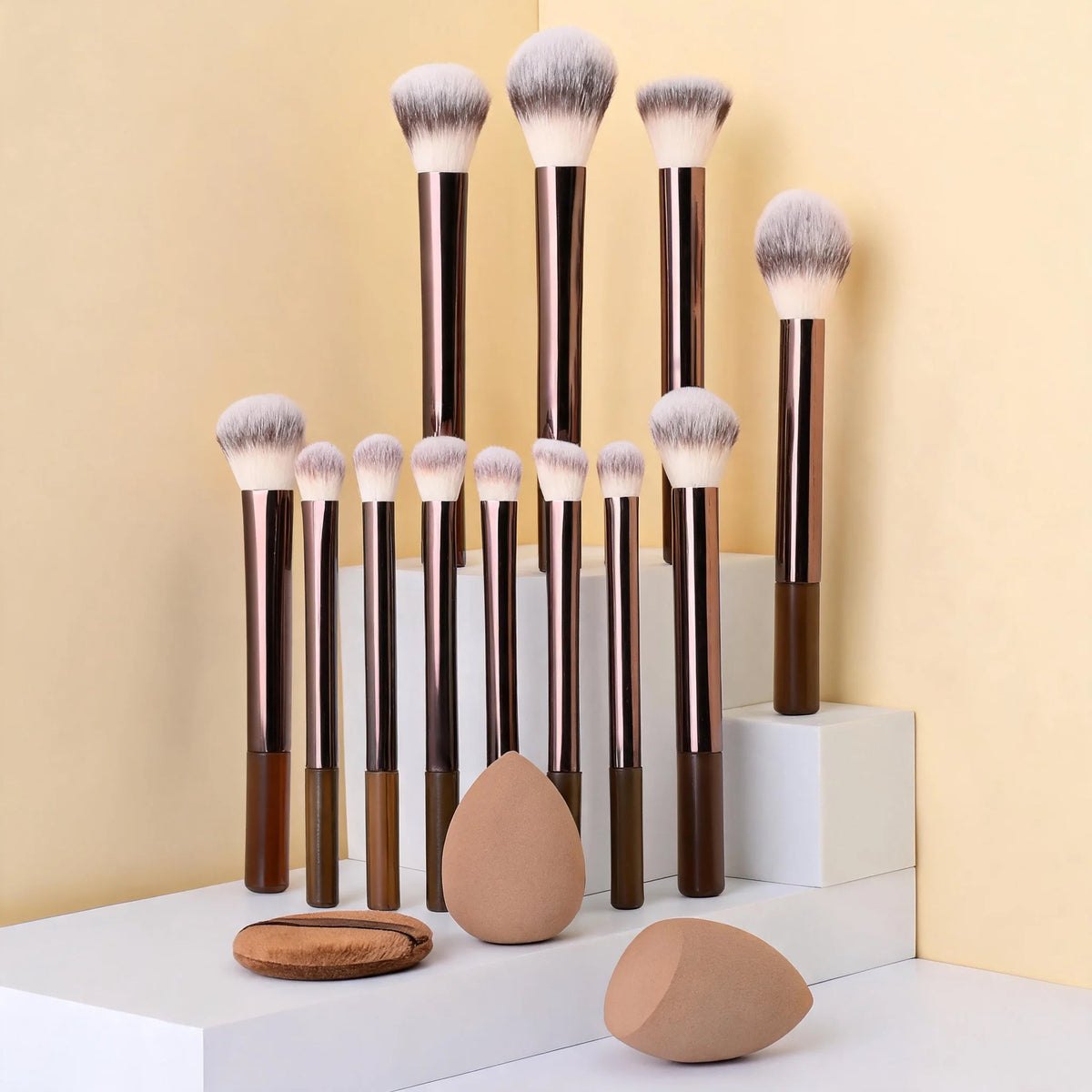 12 Long Tube Makeup Brush Set Professional Makeup Brush Full Set Loose Powder Brush Eye Shadow Brush Source Factory Ready Stock - image 2