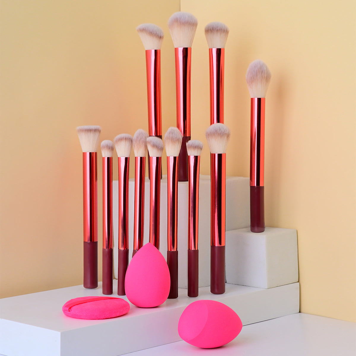 12 Long Tube Makeup Brush Set Professional Makeup Brush Full Set Loose Powder Brush Eye Shadow Brush Source Factory Ready Stock - image 3