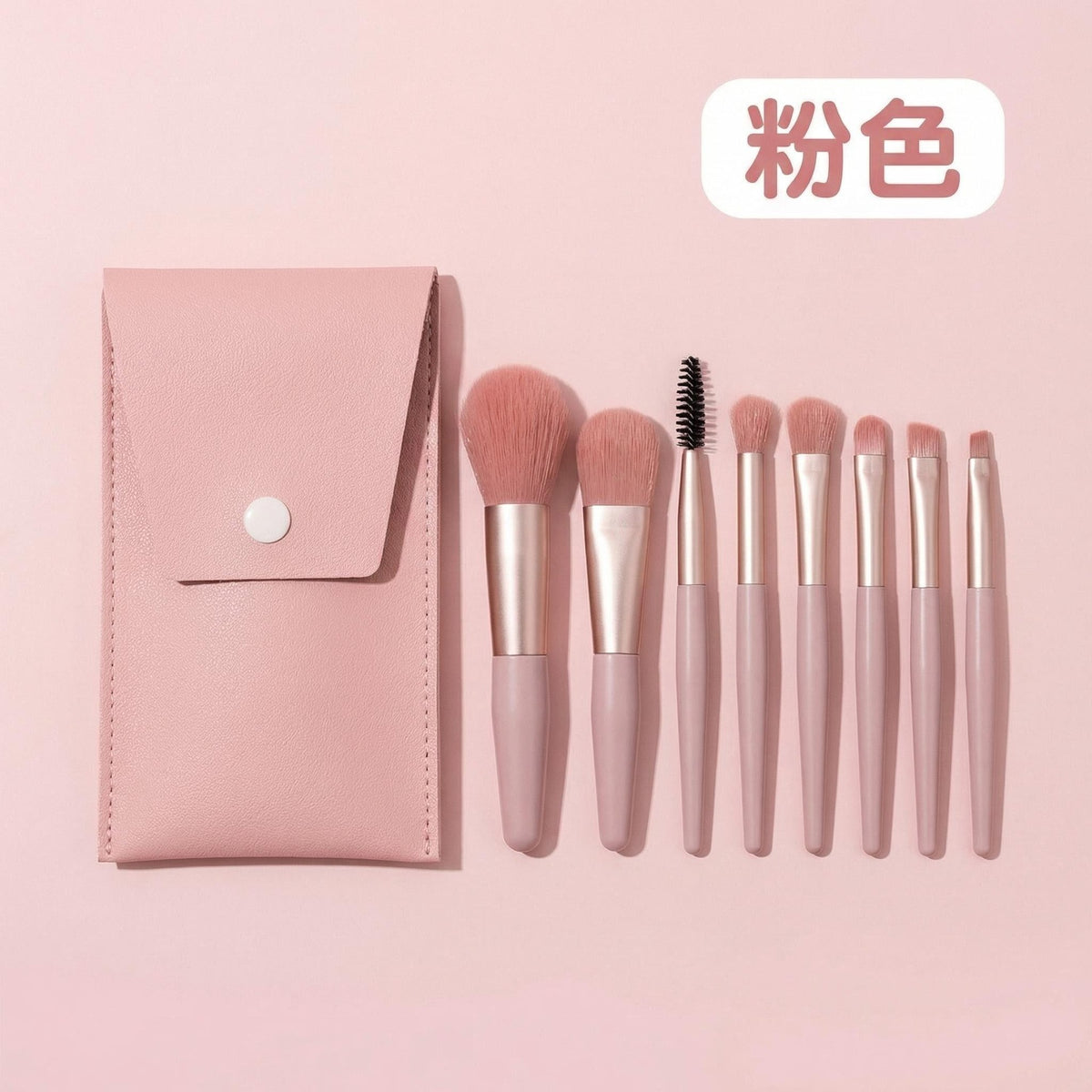 Cross-Border Popular Makeup Brush Set of 8 Pieces for Beginners, Morandi Color Eyeshadow Detail Brush and Highlight Brush Set - image 4