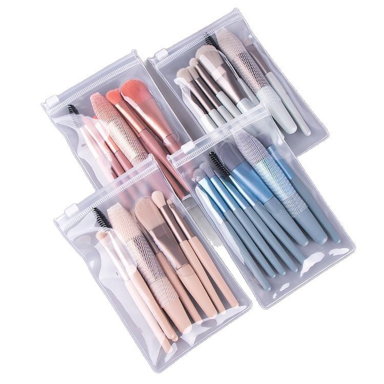 Cross-Border Popular Makeup Brush Set of 8 Pieces for Beginners, Morandi Color Eyeshadow Detail Brush and Highlight Brush Set - image 5