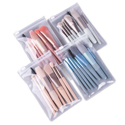 Cross-Border Popular Makeup Brush Set of 8 Pieces for Beginners, Morandi Color Eyeshadow Detail Brush and Highlight Brush Set - image 5
