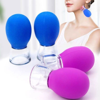 Facial cupping device for lifting and tightening the face, beauty cupping massage, meridian unblocking, silicone vacuum cup for gua sha - image 1