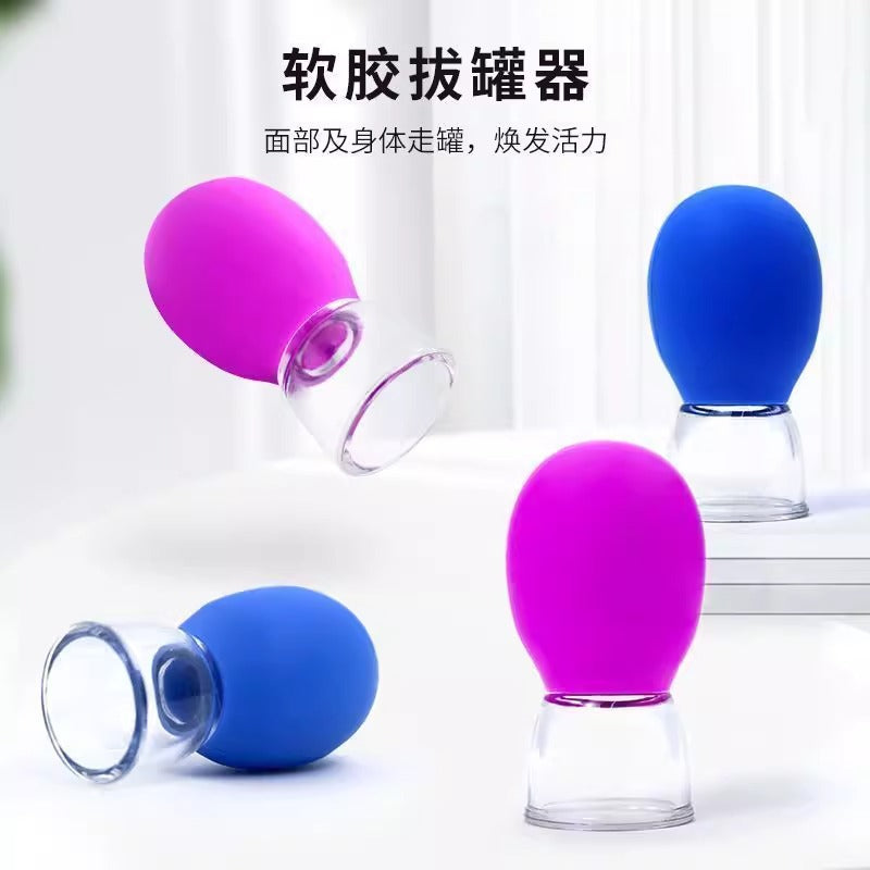 Facial Cupping Device to Lift the Face, Pull the Tendons, Lift the Cupping Massage, Dredge the Meridians, Silicone Vacuum Cup, Scraping and Beauty - image 4