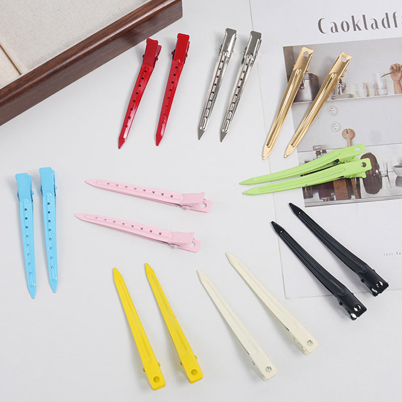 Makeup Duckbill Positioning Clip Korean Metal Traceless Hairpin Women's Side Clip Makeup Bangs Clip Facial Mask Face Wash Small - image 3