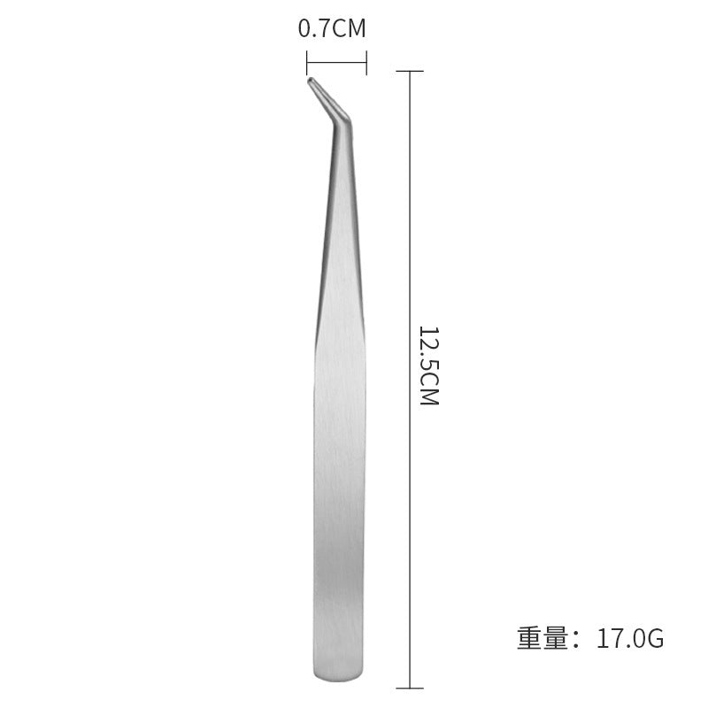 Factory Direct Supply False Eyelash Tweezers Auxiliary Short Mouth Eyebrow Clip Eyelash Assistant Beauty Tool Stainless Steel Tweezers - image 2
