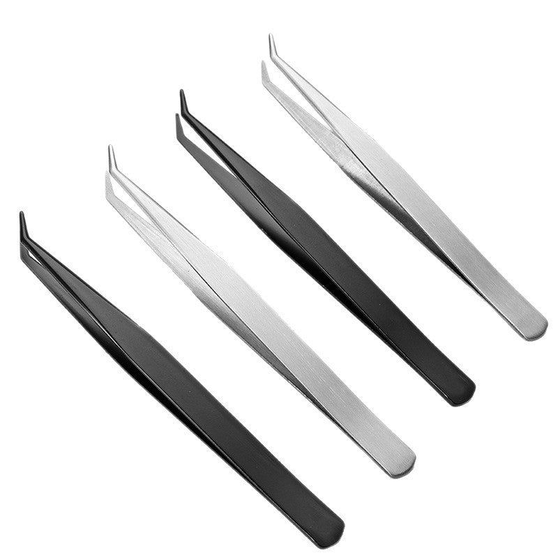 Factory Direct Supply False Eyelash Tweezers Auxiliary Short Mouth Eyebrow Clip Eyelash Assistant Beauty Tool Stainless Steel Tweezers - image 3