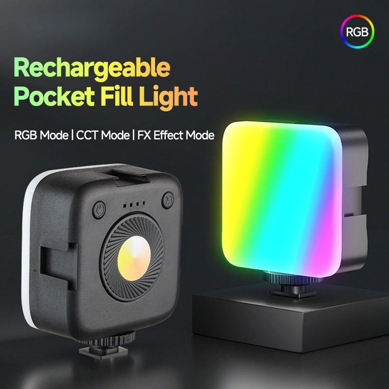 Rgb Mobile Phone Fill Light Portable Mini Pocket Light Outdoor Photo Video Led Tofu Light Live Broadcast Beauty Light - image 1