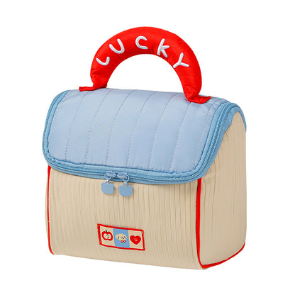 Cute Cabin Cosmetic Bag for Girls, Large-Capacity Skin Care Product Storage Bag, Portable Portable Travel Toiletry Bag, Cross-Border - image 5