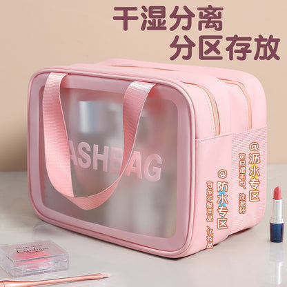 Wet and Dry Separation Toiletry Bag, Portable Large-Capacity Waterproof Swimming and Bathing Storage Bag, Business Trip Portable Cosmetic Bag - image 3