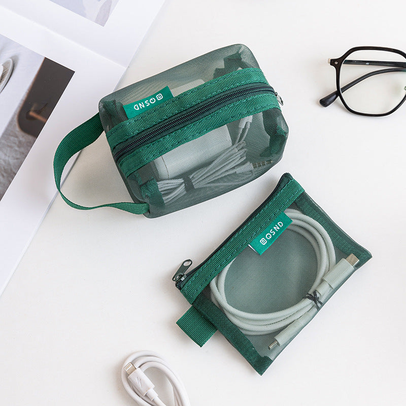 Mesh Zipper Storage Bag, Travel Portable Coin Bag, Data Cable, Earphones, Mobile Phone Accessories, Digital Bag, Cosmetic Bag - image 4