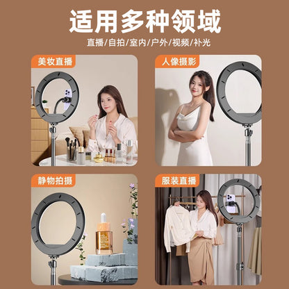 Wholesale Three-Color Warm Beauty Lighting Lamp, Portrait Photography Fill Light, Mobile Phone Shooting Live Broadcast Bracket Ring Light - image 4