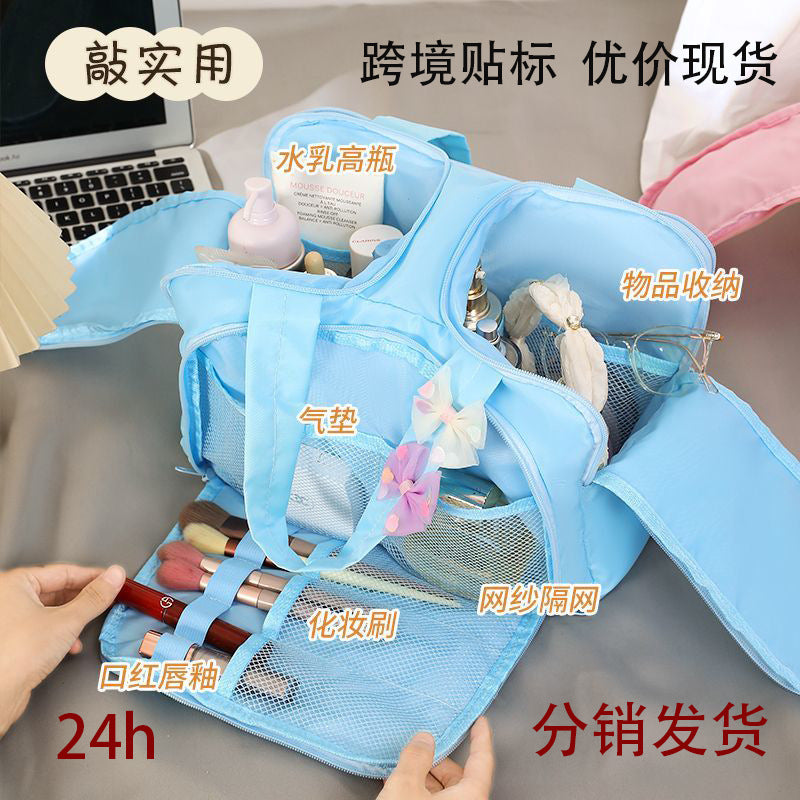 Cross-Border New Model Travel Portable Large-Capacity Toiletry and Makeup Bag with Compartments for Skincare Products, Large Capacity for Women - image 1