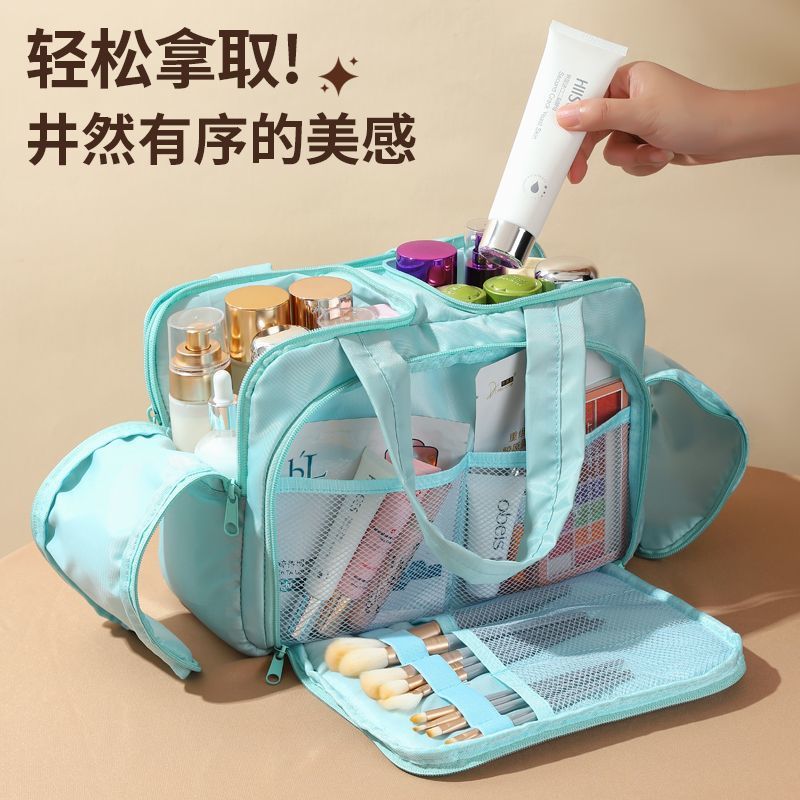 Cross-Border New Model Travel Portable Large-Capacity Toiletry and Makeup Bag with Compartments for Skincare Products, Large Capacity for Women - image 3
