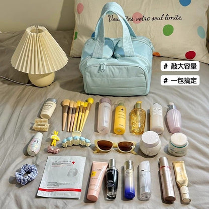 Cross-Border New Model Travel Portable Large-Capacity Toiletry and Makeup Bag with Compartments for Skincare Products, Large Capacity for Women - image 4