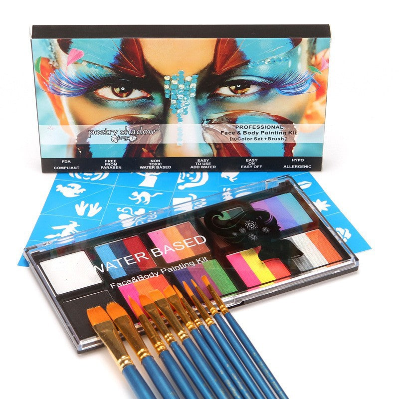 Halloween Painted 10-Color Theatrical Oil Paint Body Oil Paint Face Paint Water-Based Face Paint World Cup New Style - image 2