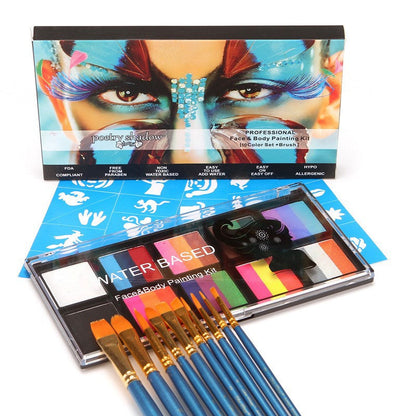 Halloween Painted 10-Color Theatrical Oil Paint Body Oil Paint Face Paint Water-Based Face Paint World Cup New Style - image 2