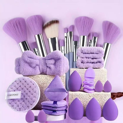 Popular Cross-Border Beauty Sponge Makeup Brush Set, 33-Piece Complete Makeup Tools, Sponge and Powder Puff Set by Shein - image 2