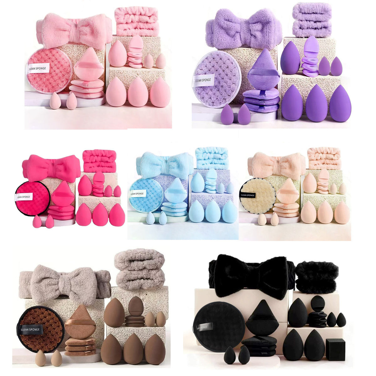 Premium 40-Piece Tool Set with Travel Makeup Bag, Complete Set of Makeup Sponges, Makeup Brushes, and Powder Puffs, Wholesale Boxed Set - image 4