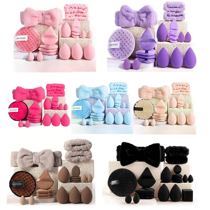 Premium 40-Piece Tool Set with Travel Makeup Bag, Complete Set of Makeup Sponges, Makeup Brushes, and Powder Puffs, Wholesale Boxed Set - image 4