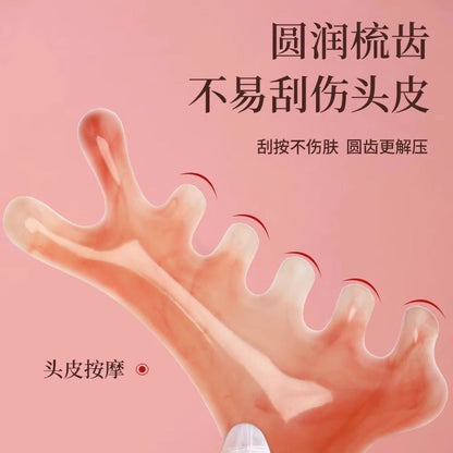 Natural Resin Four-In-One Double-Sided Scraping Board Facial Lifting and Firming Massager Facial Neck Shoulder and Neck Massager - image 4