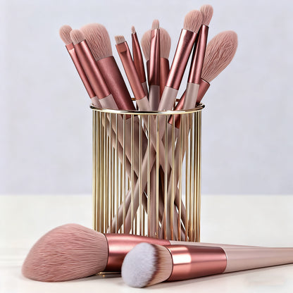 13-Piece Sijiqing Makeup Brush Set with Soft Bristles, Including Powder Brush, Eyeshadow Brush, Blush Brush, Highlighter Brush, Portable Full Set of Beauty Tools - image 4