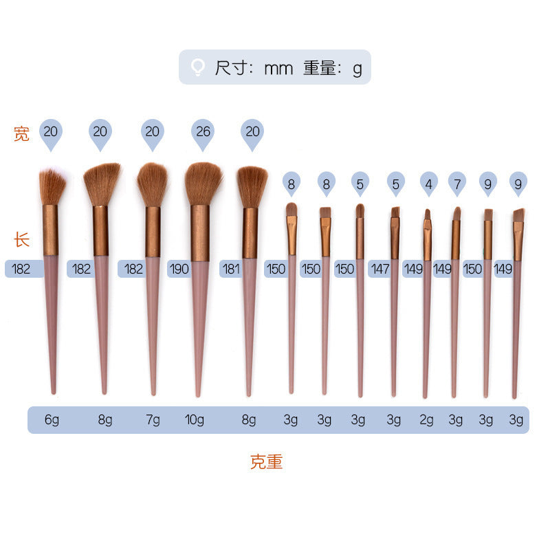 13-Piece Sijiqing Makeup Brush Set with Soft Bristles, Including Powder Brush, Eyeshadow Brush, Blush Brush, Highlighter Brush, Portable Full Set of Beauty Tools - image 5