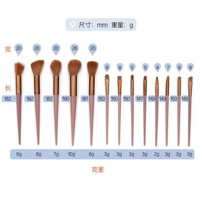 13-Piece Sijiqing Makeup Brush Set with Soft Bristles, Including Powder Brush, Eyeshadow Brush, Blush Brush, Highlighter Brush, Portable Full Set of Beauty Tools - image 5
