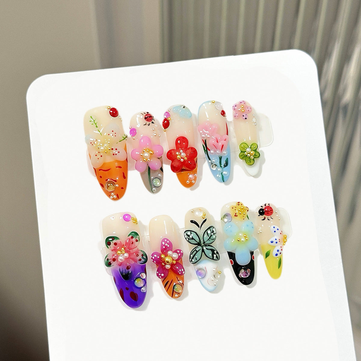 Island Elf Trendy Wearable Nails Featuring French-style 3d