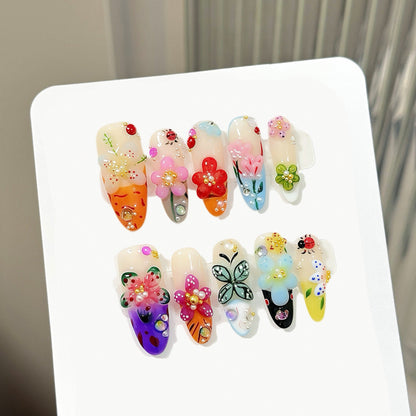 Island Elf Trendy Wearable Nails Featuring French-style 3d